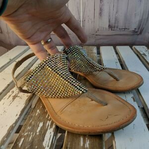 Madden nyc womens sandals flip‎ flop thongs rhinest